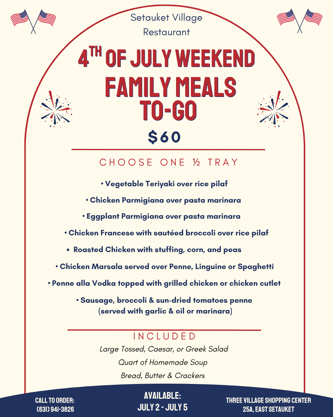 4th of july family meals Flyer